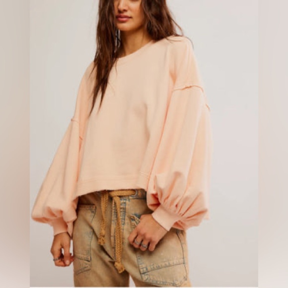 We The Free Cropped Bubble Sleeve Top - size (XS)